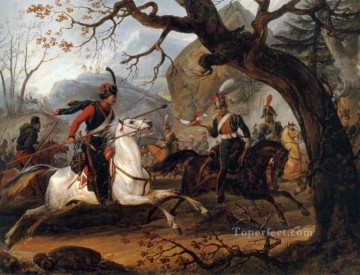  Batalla Lienzo - Batalla napoleónica en los Alpes Horace Vernet
